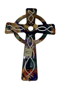 18” Lazart Robert Shield Metal Celtic Cross Southwestern Design Wall Hanging Tag - Picture 1 of 7
