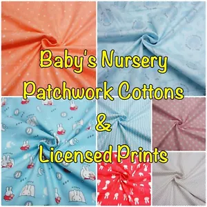 Baby Nursery Fabric Cute Sweet Newborn Theme Cotton for Patchwork - Picture 1 of 22