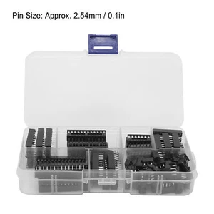 Kit Assortimento Componenti Circuito DIP Pin Piatto Presa Chip IC 66 Pezzi - Foto 1 di 22