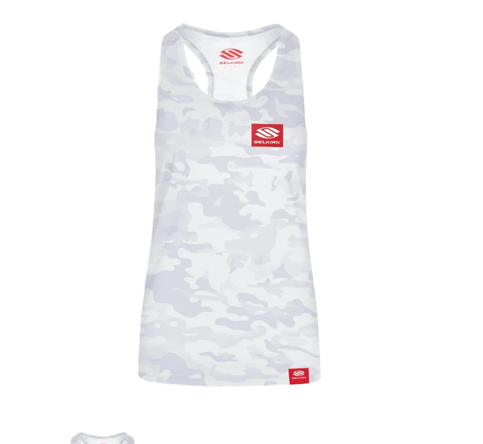 Camiseta sin mangas Selkirk para mujer etiqueta roja blanca gris camuflaje tecnología elástica-mecha S $28 Foto 1 de 1