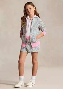 Polo Ralph Lauren Girls Pink Floral French Terry Full-Zip Hoodie Size 4T NWT - Picture 1 of 8