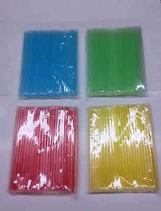100 Packs / 8000 Straws Drinking Straw 7.75" x 1/4" Mix Color Plastic Rainbow JW - Picture 1 of 2