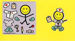 15 Make Your Own Medical Smile Face Aufkleber - Party Gefälligkeiten - Arzt, Krankenschwester - Bild 1 von 1