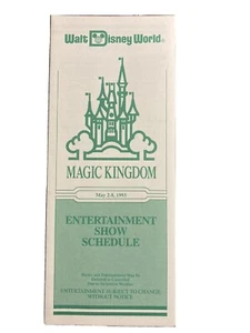 Magic Kingdom Entertainment Show Schedule May 2-8 1993 Disney World Vtg Brochure - Picture 1 of 3