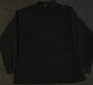 Vtg 90s Faded Distress Mock Neck Shirt L USA Grunge Punk Biker Surf Skate 80s - Picture 1 of 19