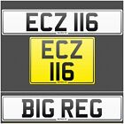 EC INITIALS ECZ 116 SHORT DATELESS 6 DIGIT 3+3 REGISTRATION NUMBER PLATE VW BMW 