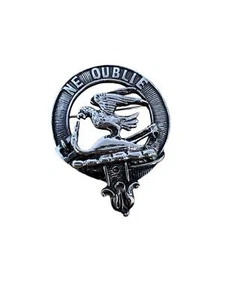Graham Clan Crest Pewter Cap Badge Brooch - Picture 1 of 1