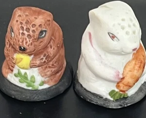 Franklin Thimble Rabbit and Chipmunk Friends of the Forest Series Porcelain Mini - Picture 1 of 8