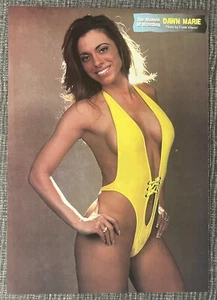 DAWN MARIE & TERRY FUNK double-sided Wrestling Magazine page Pinup ECW wwf - Picture 1 of 2