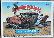 1986 Topps Garbage Pail Kids Card # 247b - 6th Series - RUSTIN' JUSTIN - NRMT