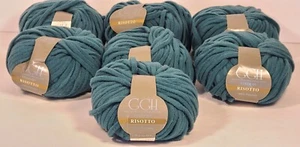 GGH Risotto Tape Yarn Color #8 Green 50g 65 Yds 100% Polyester (Lot of 7 Skeins) - Picture 1 of 5