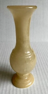 Genuine Italian Alabaster Solifiori Bud Vase Hand Carved George Good Vintage - Picture 1 of 8
