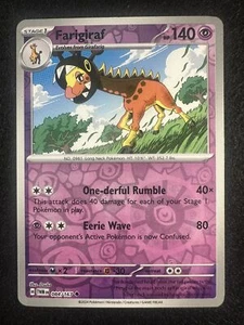 Pokemon TCG 084/167 Farigiraf Twilight Masquerade Reverse Holo NM - Bild 1 von 2