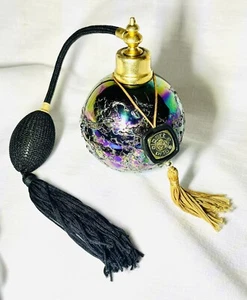 Albert Price iridescent perfume atomizer. Tags,Tassels. Beautiful Perfum Bottle - Picture 1 of 4