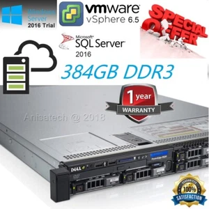 Dell PowerEdge R620 2x Xeon E5-2680 V2 2.80GHz 10-CORE 384GB RAM 2 x 1TB SSD - Picture 1 of 5