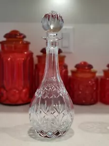 Royal Doulton Cut Crystal Glass Decanter With Stopper 11" tall England - Picture 1 of 4