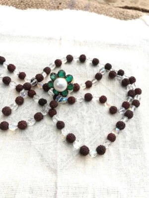 Ring Natural Pave Diamond Emerald pearl Gemstone 925 Sterling silver Jewelry - Image 1 of 4