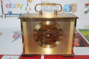 Vintage Acctim Roman Numeral / Desk Clock. Brass Made In Germany - Picture 1 of 10