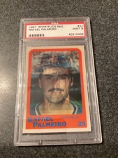 1987 Sportflics Rookies Rafael Palmeiro #32 PSA 9 MINT Rookie RC