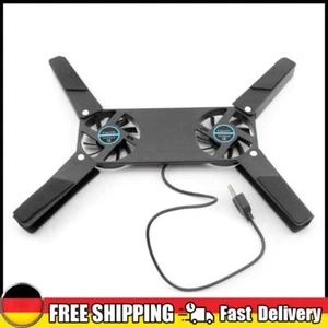 USB-betriebener Notebook-Kühler mit doppelten 60-mm-Lüftern, Kühlpad-Halterung f - Bild 1 von 3