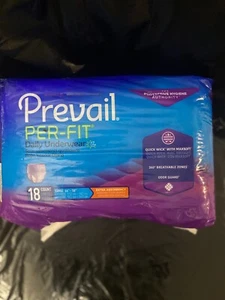 2 Pack Prevail Per-Fit Daily Underwear 18 Count Each Large 44" -58" Extra Absorb - Picture 1 of 3