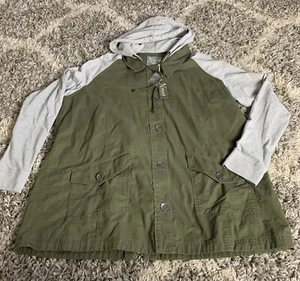 Natural Reflections Hoodie Jacke Damen 2X Grün Taschen Mehrfarbig Ärmel Neu mit Etikett - Bild 1 von 8