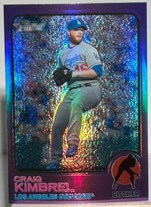 2022 Topps Heritage #675 Craig Kimbrel Purple Refractor Los Angeles Dodgers - Picture 1 of 2