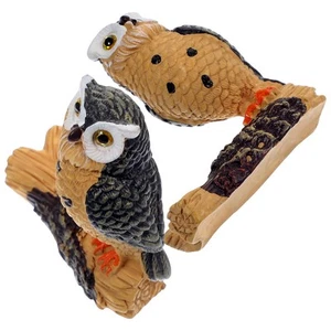 2 Pcs Owl Model Toys Child Realistic Animal Figurines Decoration for Home - Picture 1 of 12