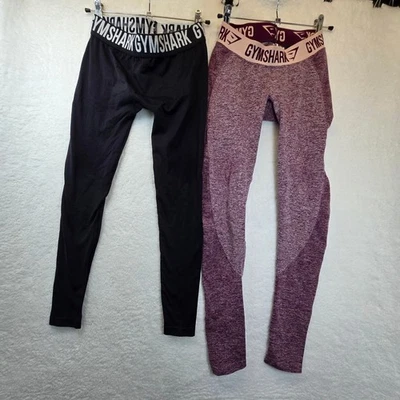 Lot of 2 Gymshark Leggings Womens Small Black Seamless Workout Gym Activewear - Image 1 of 4