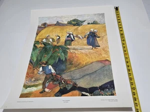 Vtg Paul Gauguin "Les Meules" 1960s Poster Print G-401 Louvre Museum Paris RARE! - Picture 1 of 7