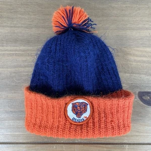 Chicago Bears Strick Bommel Beanie Mütze Wintermütze Patch Logo NFL 80er Vintage - Bild 1 von 7