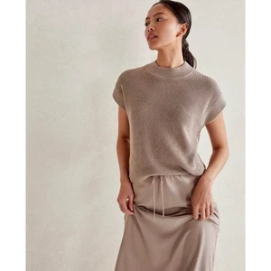 NWT Haven Well Within Organic Cotton Short Sleeve Sweater - Picture 1 of 9