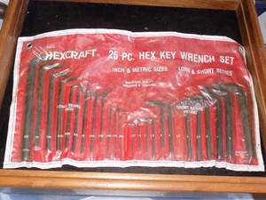 HexCraft 25 Piece Hex Key Wrench Set SAE and MM 55010 - Picture 1 of 3