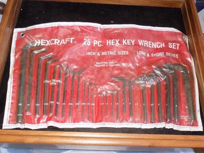 HexCraft 25 Piece Hex Key Wrench Set SAE and MM 55010 - Image 1 of 3
