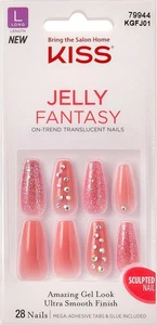 Künstliche Nägel Jelly Fantasy KGFJ01, Set von 28 Stück, Hochwertig von L Kiss - Bild 1 von 1