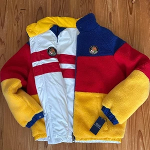 Ralph Lauren Reversible Fleece Nylon Jacket Polo Sports US S Japan New - Picture 1 of 24