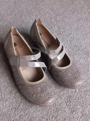 Remonte By Rieker Ladies Stone Leather Shoes Size 39 (6) BNWOB - Image 1 of 4