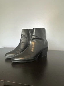 Herbst Formell Leder Herren Chelsea Stiefeletten Seitlicher Reißverschluss Moto Punk Elegant Schuhe - Bild 1 von 6