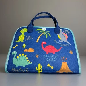 Libro occupato feltro blu Montessori Toys gioco sensoriale da viaggio giocattolo per bambini dinosauro - Foto 1 di 19