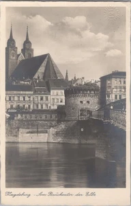 EK103, Ansichtskarten, Postkarten, Magdeburg, Brückentor an der Elbe, 1930 - Bild 1 von 2