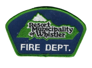 Resort Municipality of Whistler British Columbia BC CANADA vigili del fuoco patch NUOVA! - Foto 1 di 1