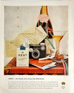 Kent Cigarettes King Size Poster Retro Man Cave Bar Pop Art Vtg Print Ad 1955 - Picture 1 of 1
