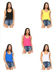 New Womens Ladies Fashion Loose Flowy Boxy Crop Top Fitness Tank Top S M L
