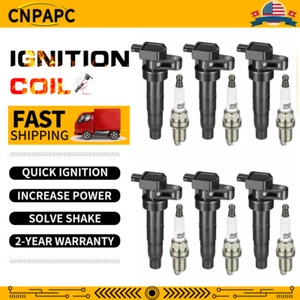 Set of 6 Ignition Coil &  Spark Plug Fits 06-14 Kia Sedona Sorento 3.8L UF546 - Picture 1 of 12
