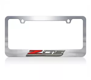 C7 Corvette Z06 Supercharged Chrome License Plate Frame - Bild 1 von 1
