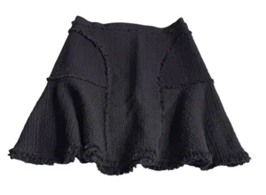 Rebecca Taylor Women's Tweed Flounce Mini Skirt Size 0 Color Black. - Picture 1 of 13