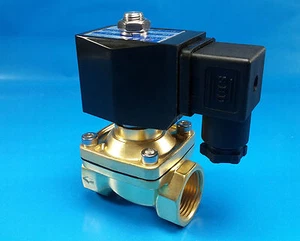 3/4 Zoll NPT 24 VOLT AC Elektrisch N/C Messing Magnetventil: Luft Wasser Vakuum DIN - Bild 1 von 4