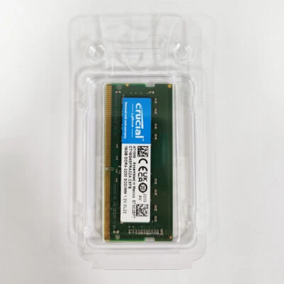 CT16G4SFRA32A Crucial 16GB DDR4 3200MHz PC4-25600 Laptop 1Rx8 SODIMM RAM Sealed - Image 1 of 2