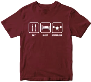 EAT SLEEP EXERCISE T-shirt Body Building Fitness Muscle Hard Working Funny Gifts - Picture 1 of 14
