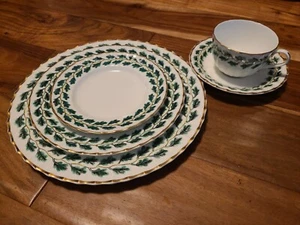 ROYAL OAK BY ROYAL WORCESTER BONE CHINA 5 piece PLACE SETTING dinner salad plate - Picture 1 of 6